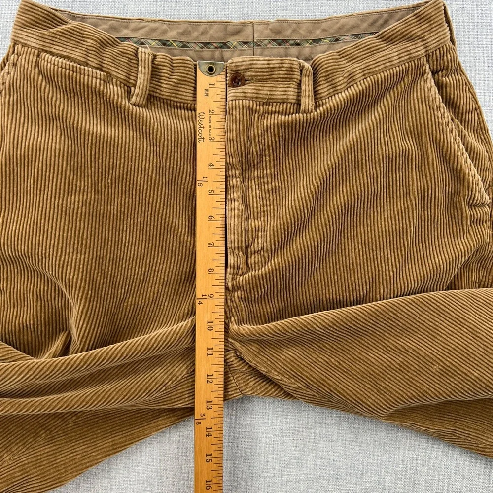 VTG Polo Ralph Lauren Corduroy Pants Men 34x30 Brown Wide Wale Cords Ivy Prep